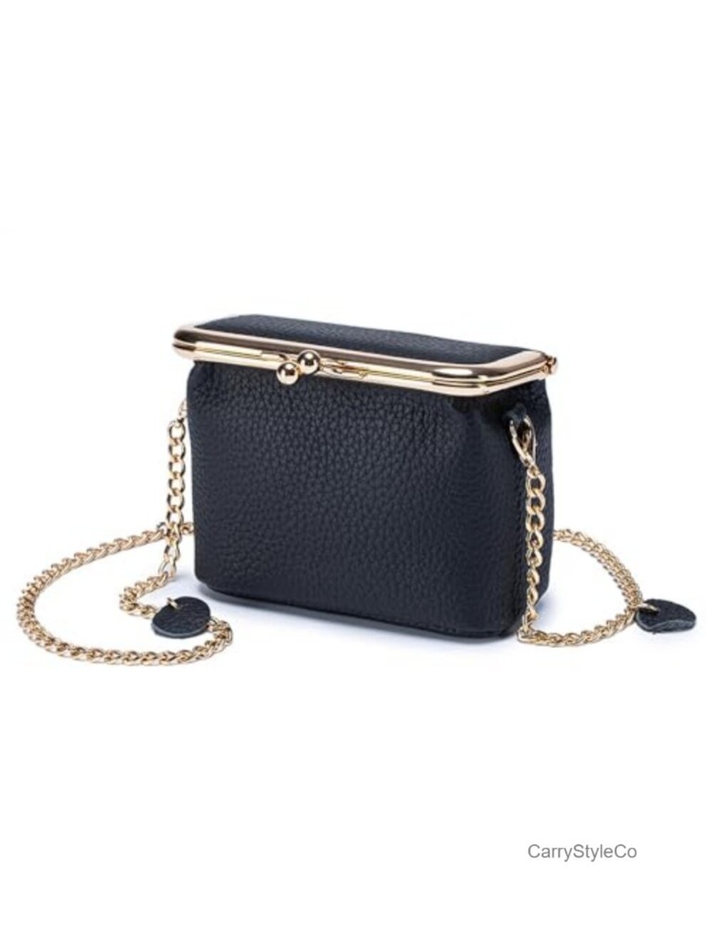 Leather Crossbody Coin Purse with Chain Wallet for Women Credit Card Holder
